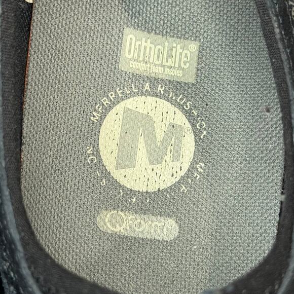 Merrell Circuit Mary Jane Shoes Womens 7.5 Black Suede Ortholite Sporty Comfort - Picture 13 of 13